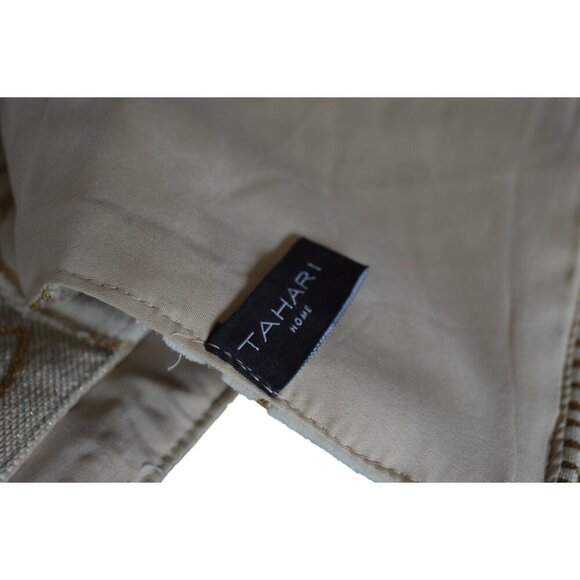 Tahari Home Beige Tan Metallic Pumpkin Fall Table Runner Country Farmhouse - Picture 4 of 5